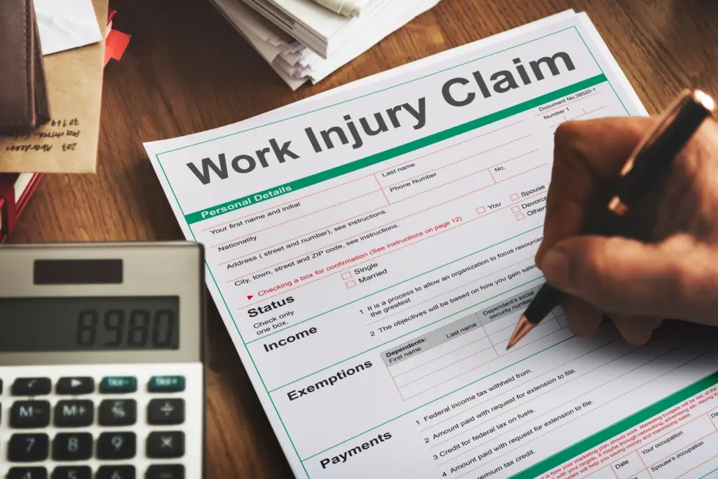 Work injury claim form.